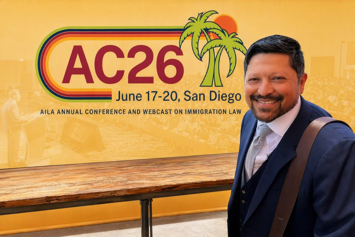 Attorney Miguel Mexicano at the AILA 2026 Annual Conference in San Diego